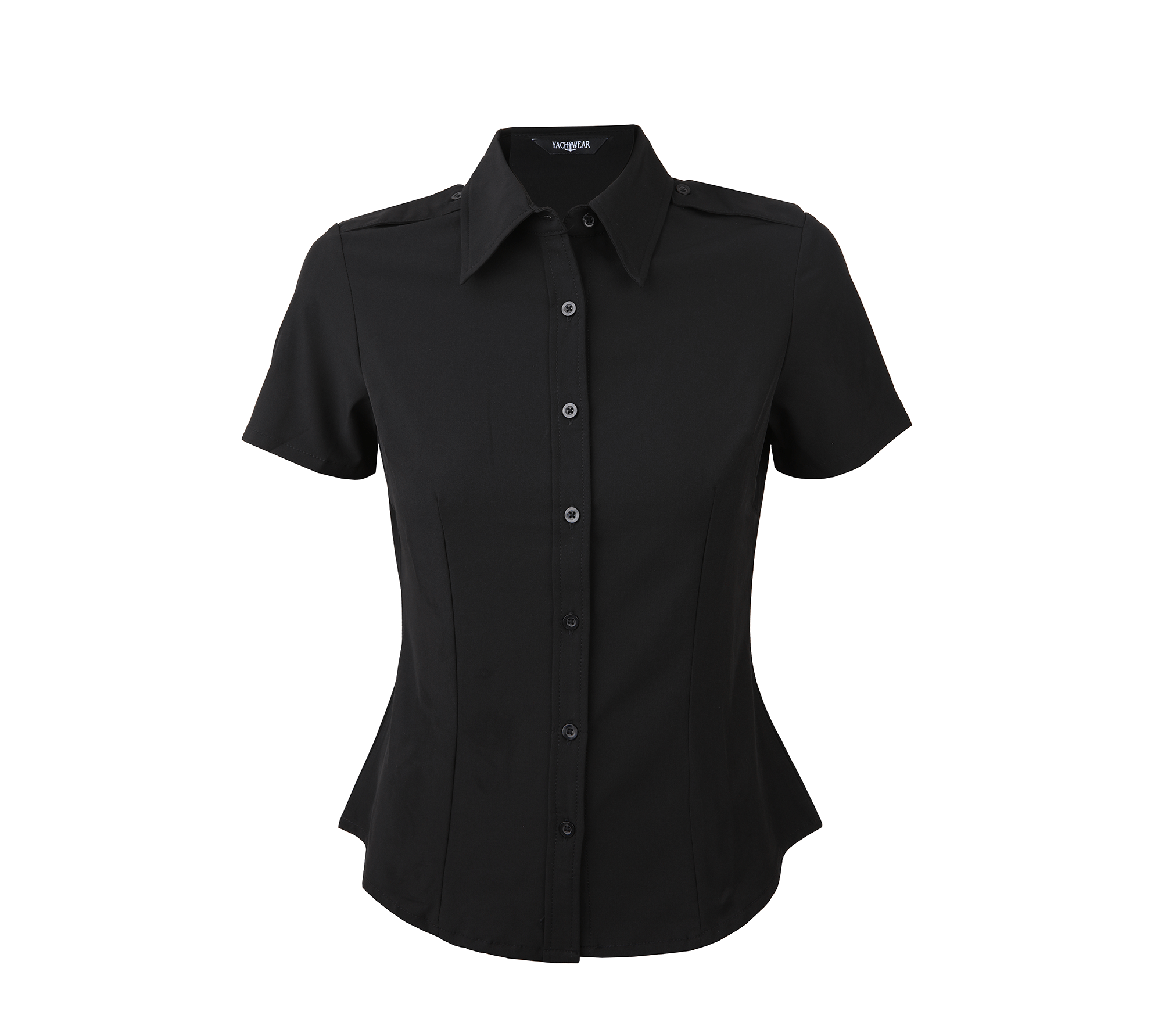 Women's Cannes Epaulet Shirt - Black